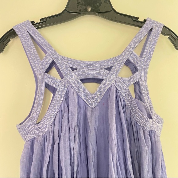 Free People FP ONE light purple embroidered mini dress 41012 - Picture 7 of 10